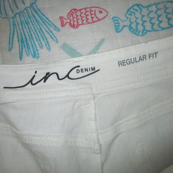 INC International Concepts Flare Jeans 16 High Rise Button Fly Stretch Crop - Picture 7 of 12